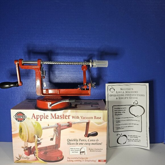 NIB Norpro #866R Apple Master With Vacuum Base Slicer And Corer Pares Apples - Picture 5 of 8
